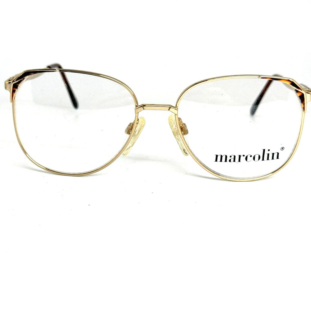 Vintage Marcolin Large Eyeglasses Frames‎ MOD.7034 Gold H15323